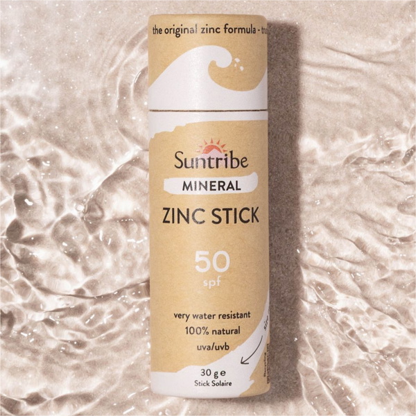 2026 Suntribe Organic Mineral Zinc Sun Stick SPF 50 STZS - White